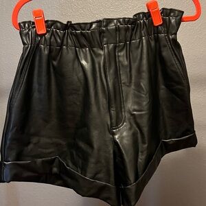ABERCROMBIE AND FITCH faux leather shorts